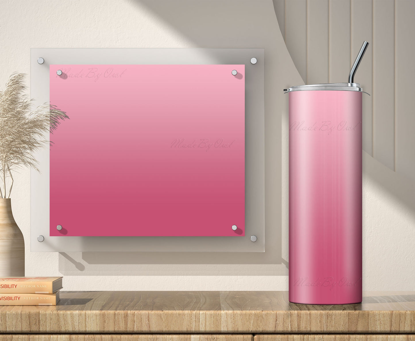 3 Blush Pink 20oz tumbler sublimation designs