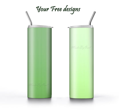 Lime Green Tumbler Sublimation Designs – 20oz, 3 PNG Wraps Mini Bundle