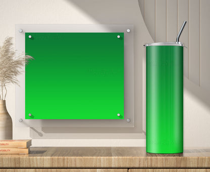 3 Vibrant Green 20oz tumbler sublimation designs