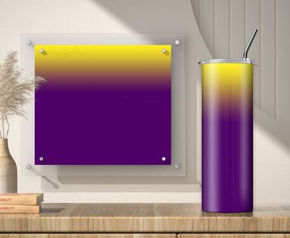 3 Yellow to Purple 20oz tumbler sublimation designs
