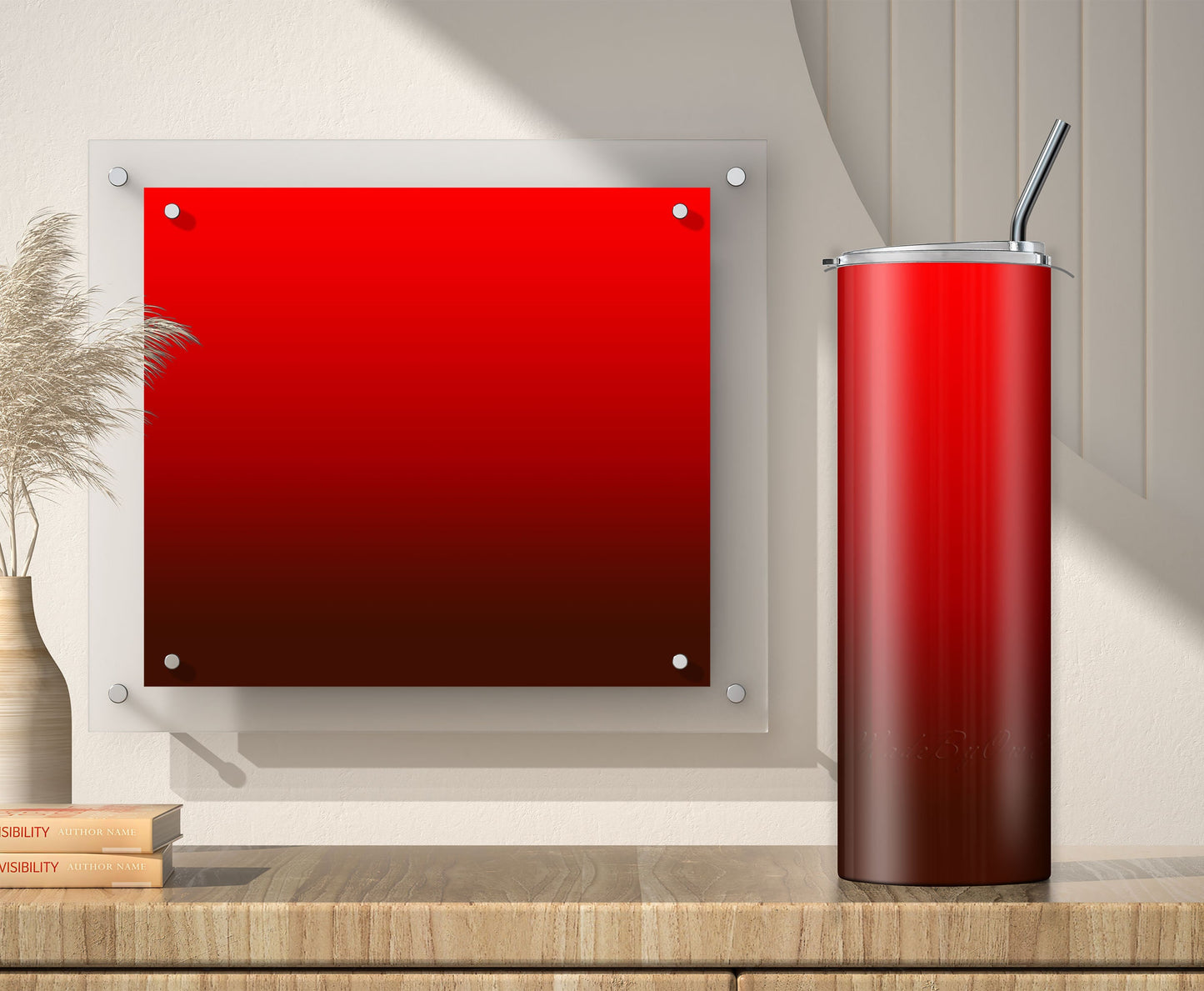 3 Red to Brown 20oz tumbler sublimation designs