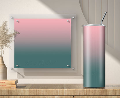 3 Light Pink to Teal 20oz Tumbler Sublimation Designs, Wraps Mini Bundle