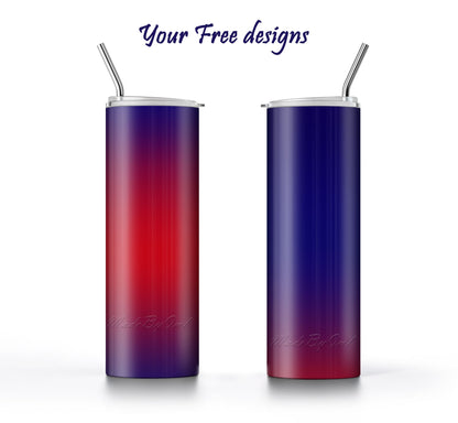 3 Red to Blue 20oz tumbler sublimation designs