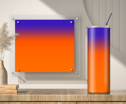 3 Blue to Orange 20oz tumbler sublimation designs