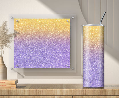 Gold to Lilac Glitter Tumbler Sublimation Designs – 20oz, 3 PNG Wraps Mini Bundle