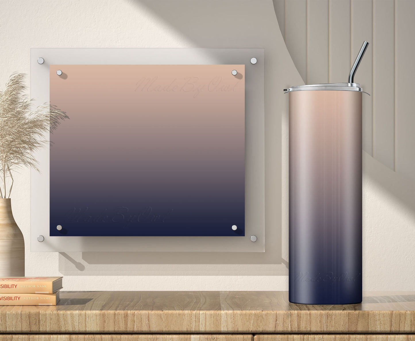 3 Beige to Navy Blue 20oz tumbler sublimation designs