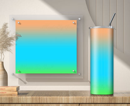 3 Orange and Mint Green to Blue tumbler sublimation designs