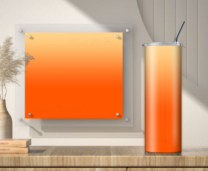3 Orange Ombre 20oz tumbler sublimation designs