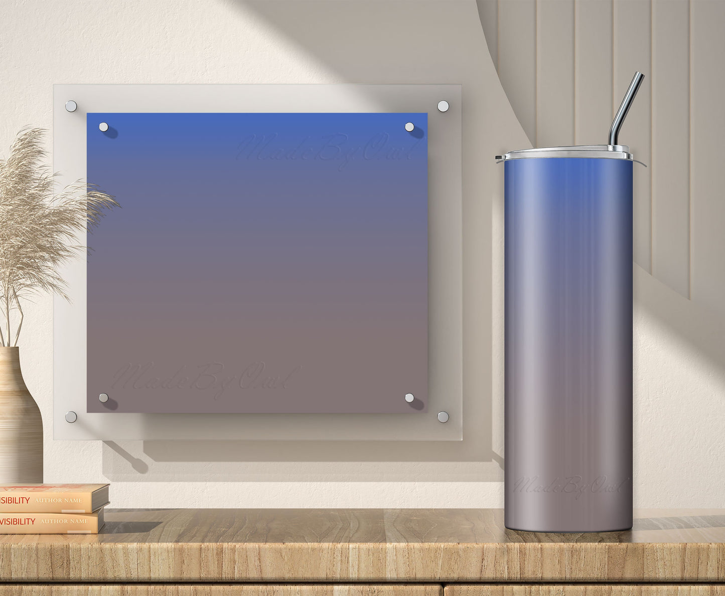 3 Blue to Grey 20oz tumbler sublimation designs