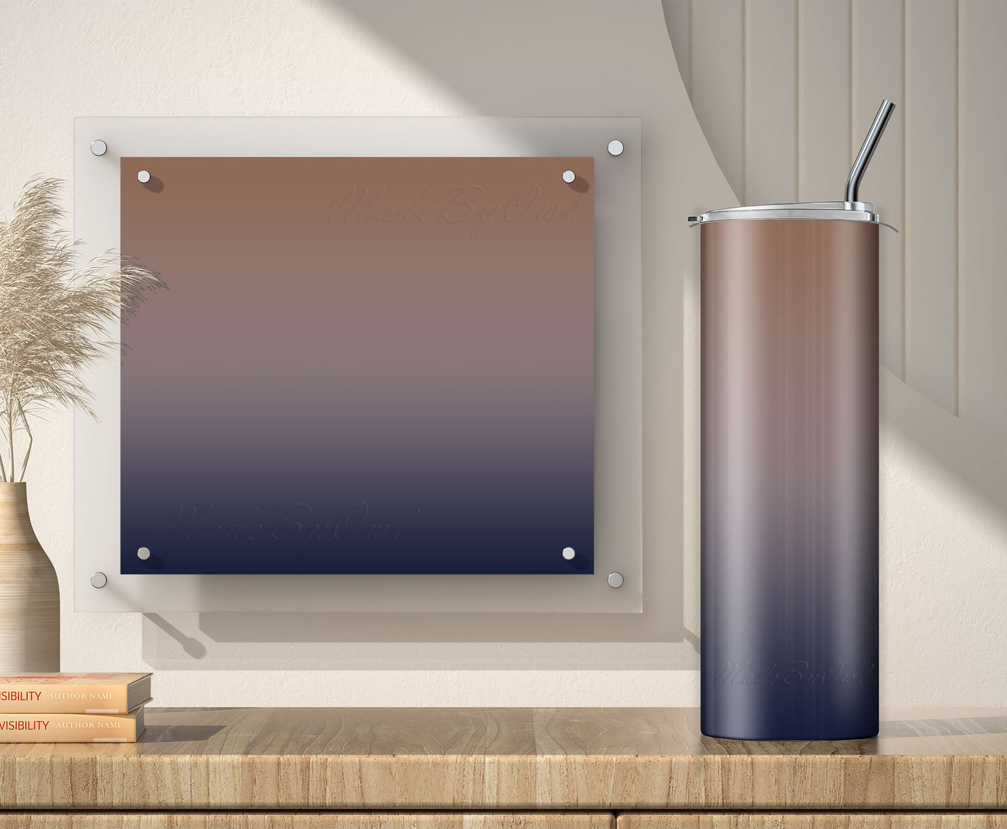 3 Beige to Navy Blue 20oz tumbler sublimation designs