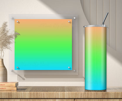 3 Orange and Mint Green to Blue tumbler sublimation designs