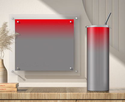 3 Red to Gray Tumbler Sublimation Designs – Ombre, 20oz, 3 PNG Wraps
