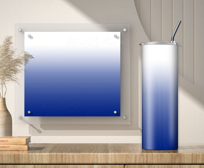 3 White to Blue Ombre 20oz Tumbler Sublimation Designs, Wraps Mini Bundle
