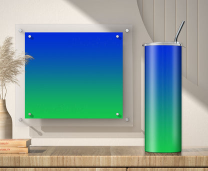 3 Blue to Green 20oz tumbler sublimation designs