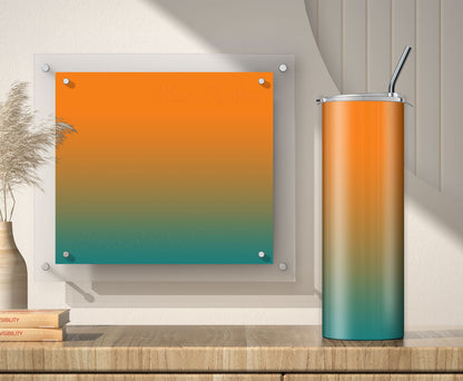 3 Orange to Teal Ombre 20oz Tumbler Sublimation Designs, Wraps Mini Bundle
