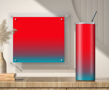 3 Red To Teal 20oz tumbler sublimation designs