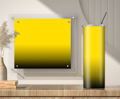 3 Yellow to Black Ombre 20oz Tumbler Sublimation Designs, Wraps Mini Bundle