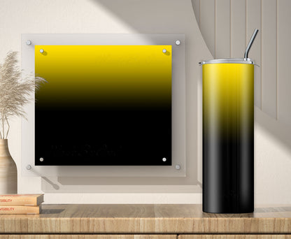 3 Yellow to Black Ombre 20oz Tumbler Sublimation Designs, Wraps Mini Bundle