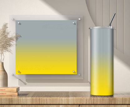 3 Gray to Yellow tumbler sublimation designs for 20oz tumblers