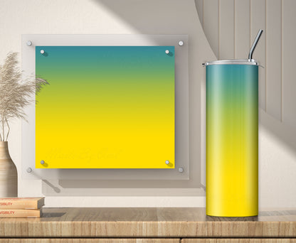 Teal to Yellow Tumbler Sublimation Designs – 20oz, 3 PNG Wraps Mini Bundle