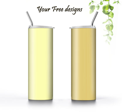 3 Yellow Tumbler Sublimation Designs – 20oz, 3 PNG Wraps Mini Bundle