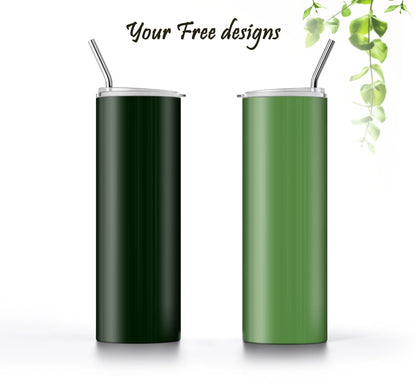 Dark Green Sublimation Designs for 20oz Tumbler – 3 PNG Wraps