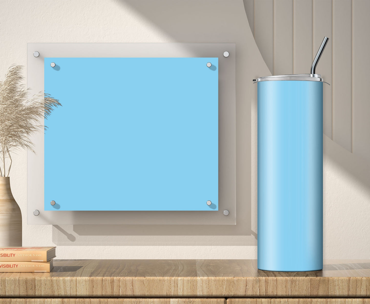 3 Pastel Blue Tumbler Sublimation Designs – 20oz, 3 PNG Wraps Mini Bundle