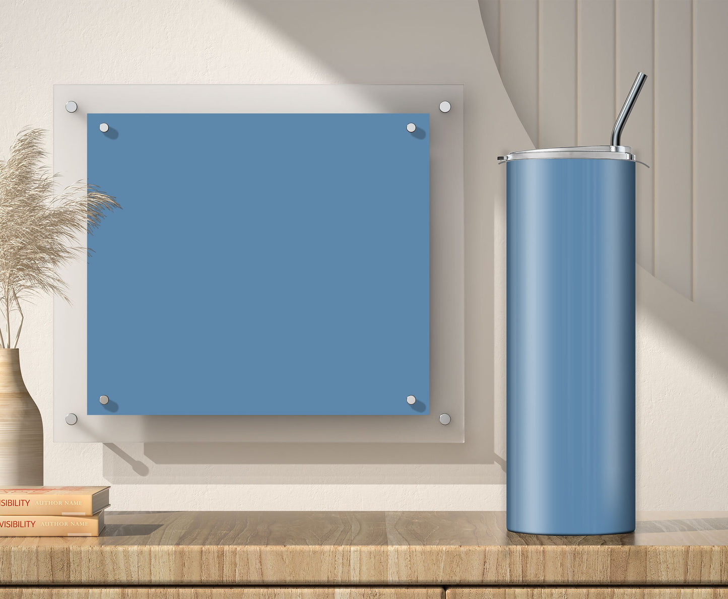 3 Pastel Blue Tumbler Sublimation Designs – 20oz, 3 PNG Wraps Mini Bundle
