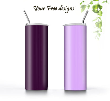 3 Purple Tumbler Sublimation Designs – 3 PNG Wraps (20oz)