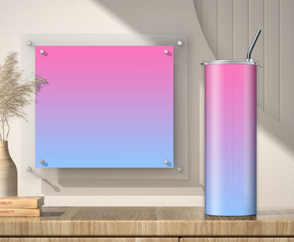 3 Pink to Light Blue Ombre 20oz tumbler sublimation designs