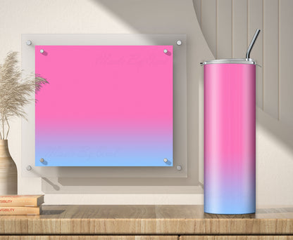 3 Pink to Light Blue Ombre 20oz tumbler sublimation designs