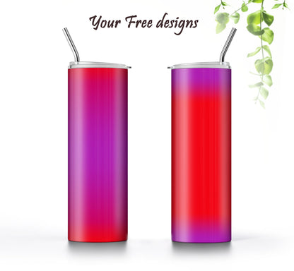 3 Red to Purple Ombre 20oz Tumbler Sublimation Designs, Wraps Mini Bundle