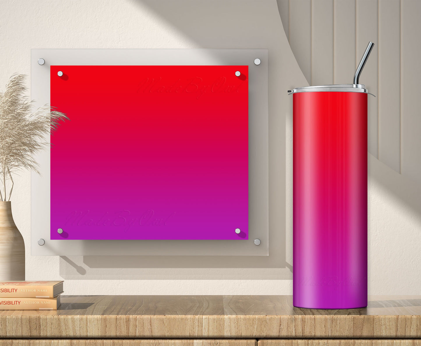3 Red to Purple Ombre 20oz Tumbler Sublimation Designs, Wraps Mini Bundle