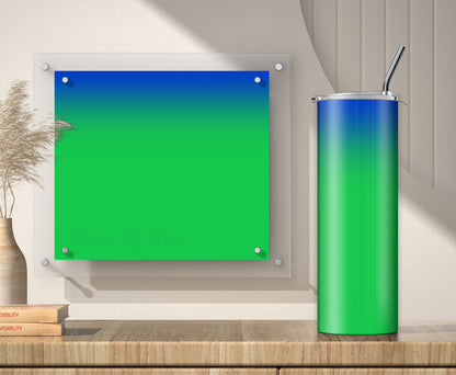 3 Blue to Green 20oz tumbler sublimation designs