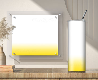 3 White to Yellow Ombre 20oz Tumbler Sublimation Designs, Wraps Mini Bundle