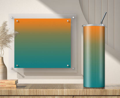 3 Orange to Teal Ombre 20oz Tumbler Sublimation Designs, Wraps Mini Bundle