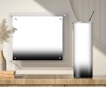 3 White to Black Ombre 20oz Tumbler Sublimation Designs, Wraps Mini Bundle