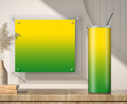 3 Yellow to Green 20oz tumbler sublimation designs