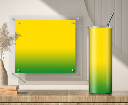 3 Yellow to Green 20oz tumbler sublimation designs