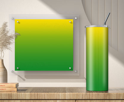 3 Yellow to Green 20oz tumbler sublimation designs