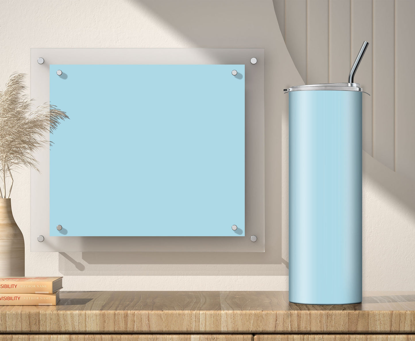 3 Pastel Blue Tumbler Sublimation Designs – 20oz, 3 PNG Wraps Mini Bundle
