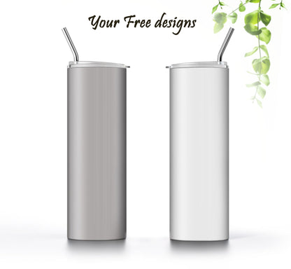 Monochrome Sublimation Designs for 20oz Tumbler – 3 PNG Wraps