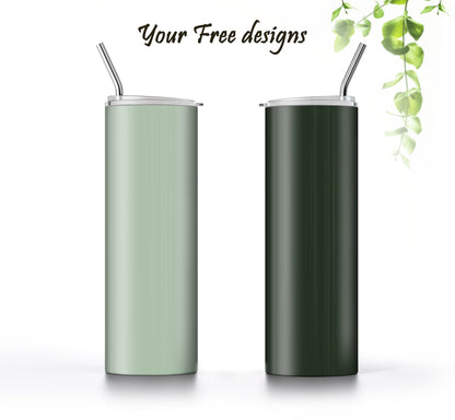 3 Sage Green Tumbler Sublimation Designs – 20oz, 3 PNG Wraps Mini Bundle