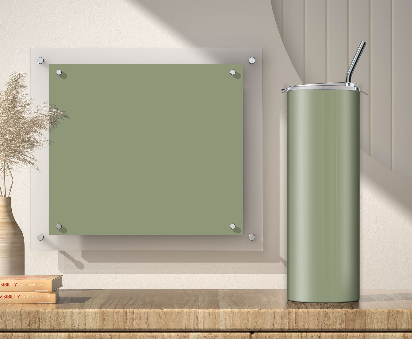3 Sage Green Tumbler Sublimation Designs – 20oz, 3 PNG Wraps Mini Bundle