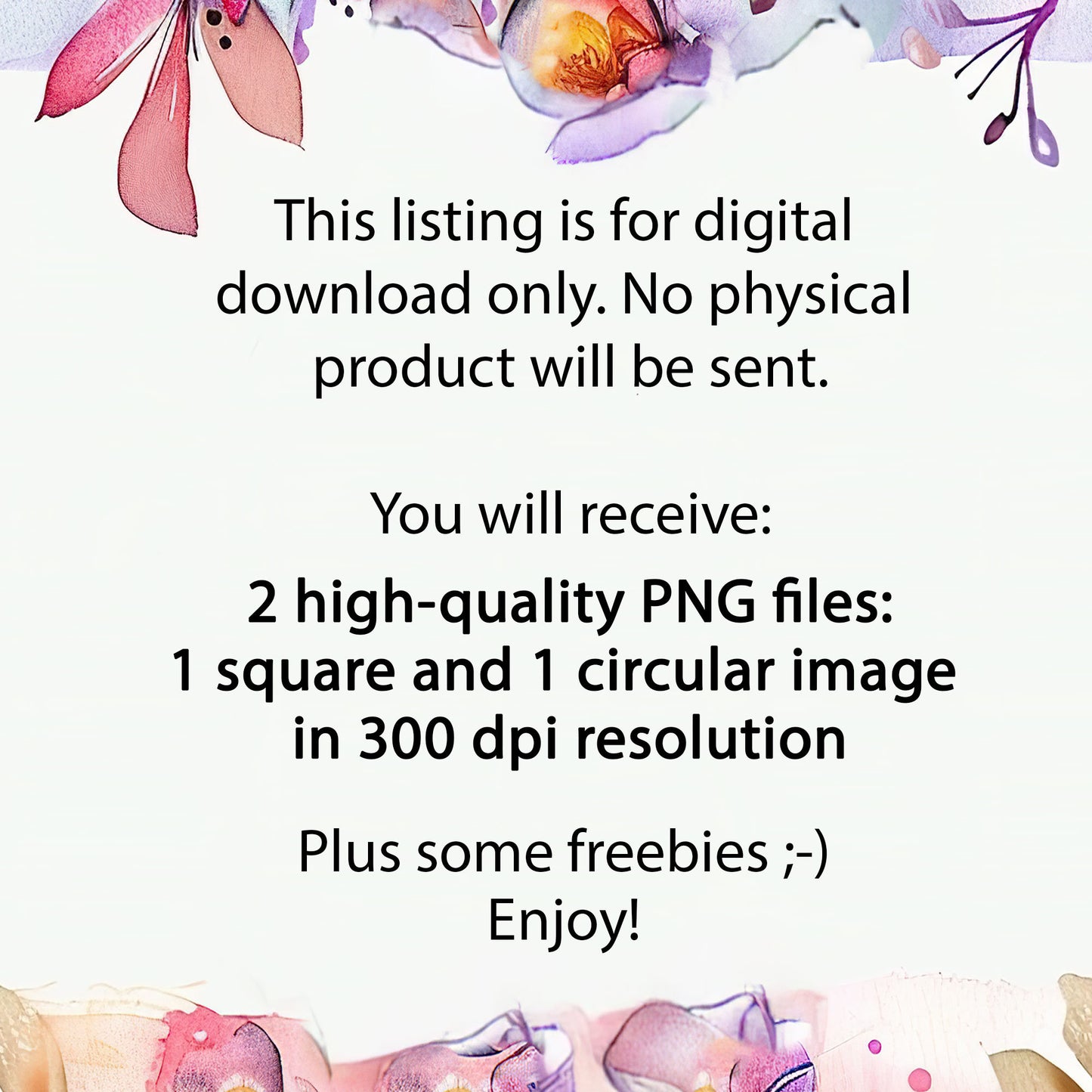 Boho Flowers Wind Spinner Sublimation Design Instant Download