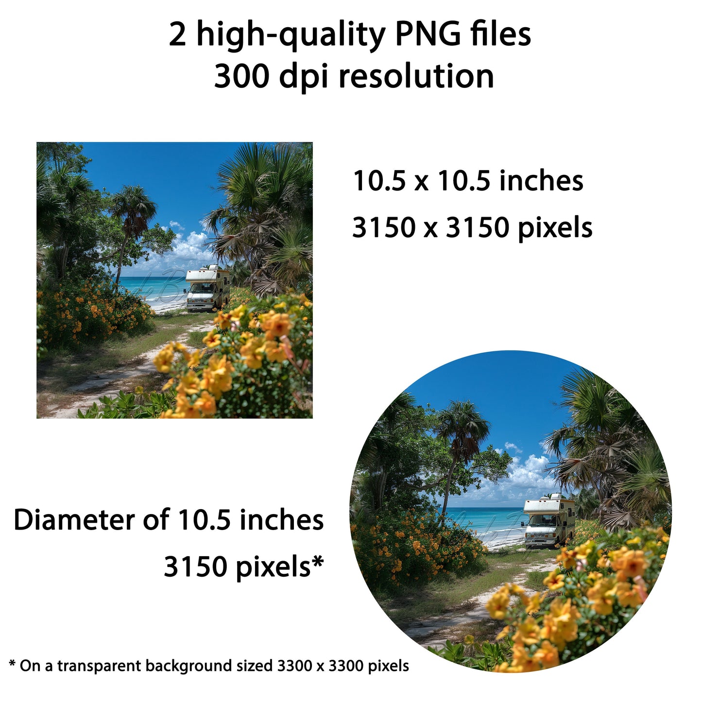 Printable Camping Wind Spinner Sublimation Design PNG