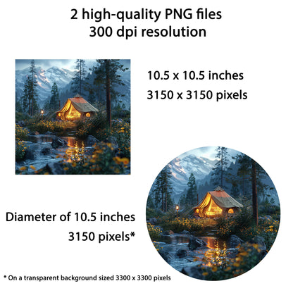 Cozy Camping Wind Spinner Design – Sublimation PNG Download