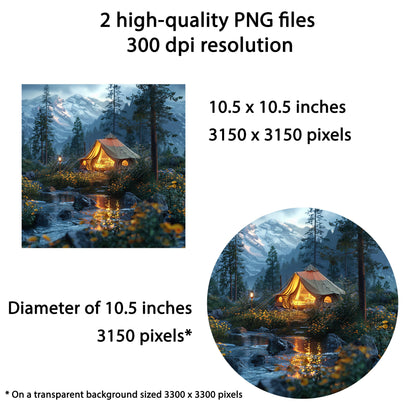 Camping Wind Spinner Design – Sublimation PNG Download