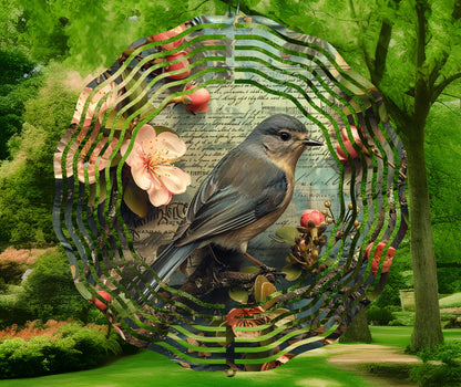 3D Bird Wind Spinner Sublimation Design, PNG Download