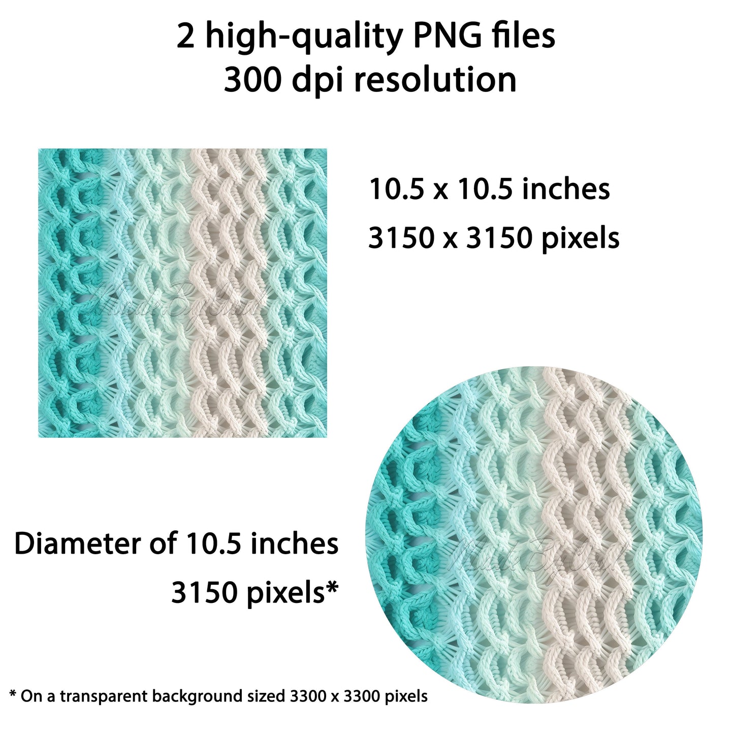 3D Knitted Wind Spinner Sublimation Design - PNG Download